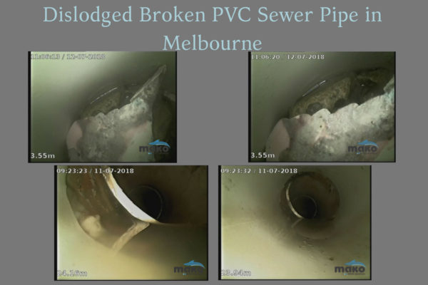Dislodged Broken PVC Sewer Pipe in Melbourne